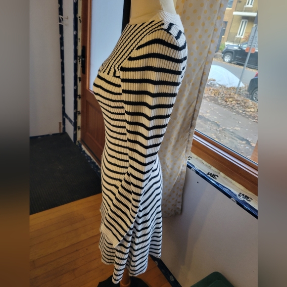 TWIK striped Knit long sleeved dress size medium boatneck knitwear - Picture 8 of 8